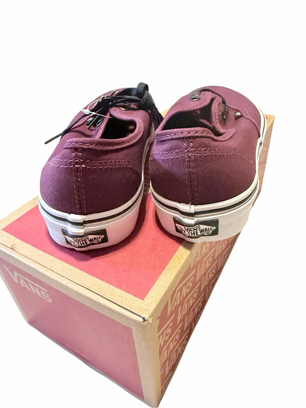 🌟🌼NIB Vans Authentic Low Top Sneakers in Burgundy UNISEX MEN’S 6.5 WOMEN’S 8 - Picture 5 of 11